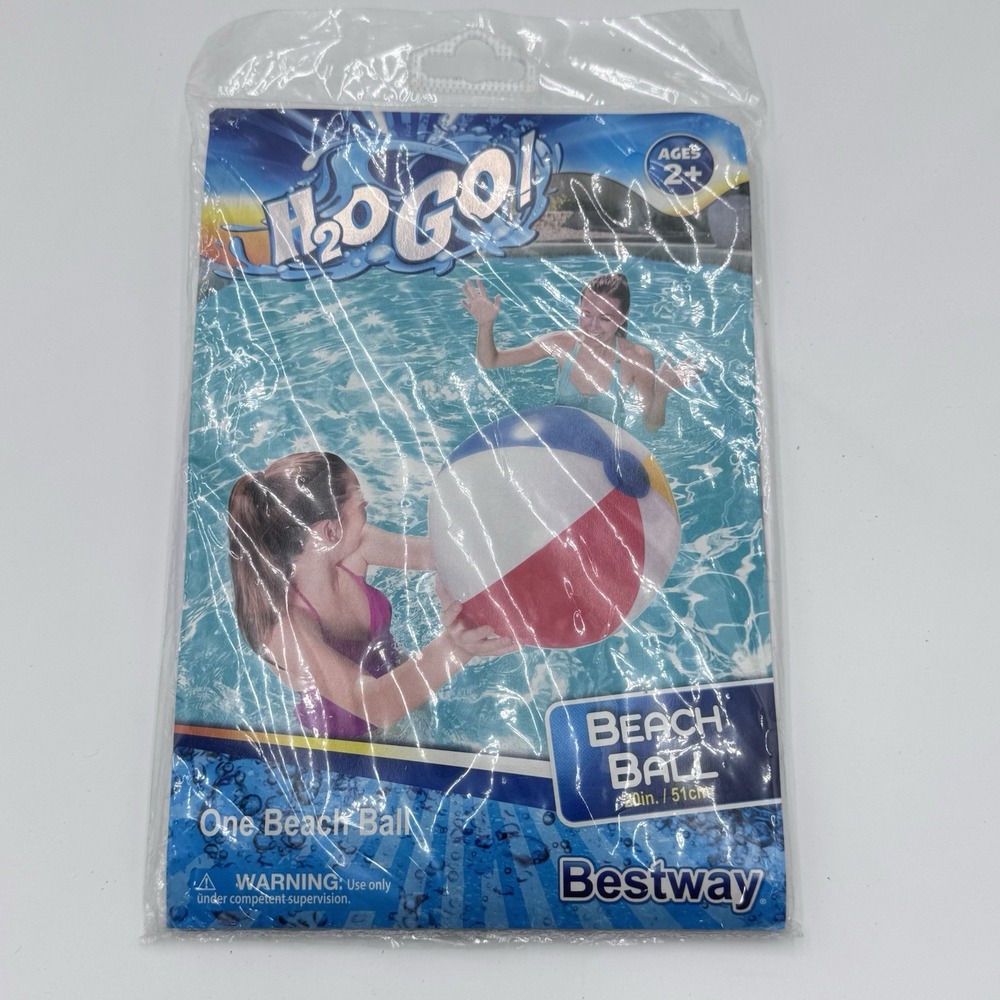 Classic Beach‎ Balls 20" Inch H2O GO! Inflatable Pool Toy Party Outdoors New